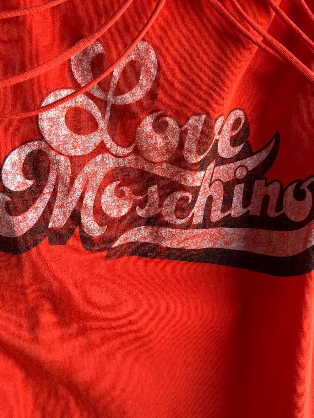Love Moschino Orange Fringe Logo Tank Top - Picture 4 of 5